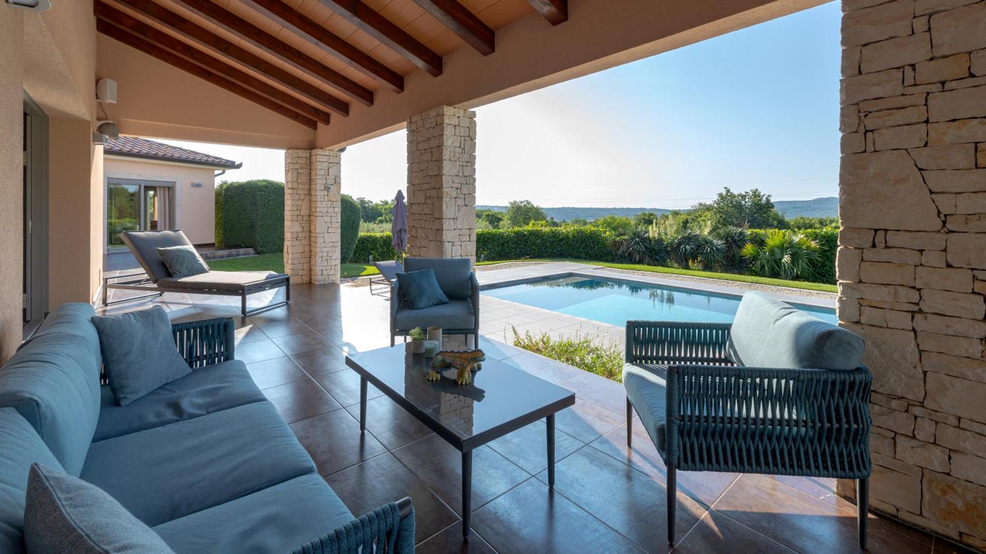 Villa Labin In Zartinj - Luxury Privacy Heated Pool With Auto Cover Buitenkant foto